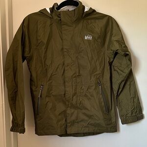 REI Forest Green Hooded Jacket medium kids